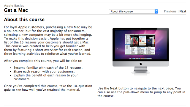 Apple Sales Training Module