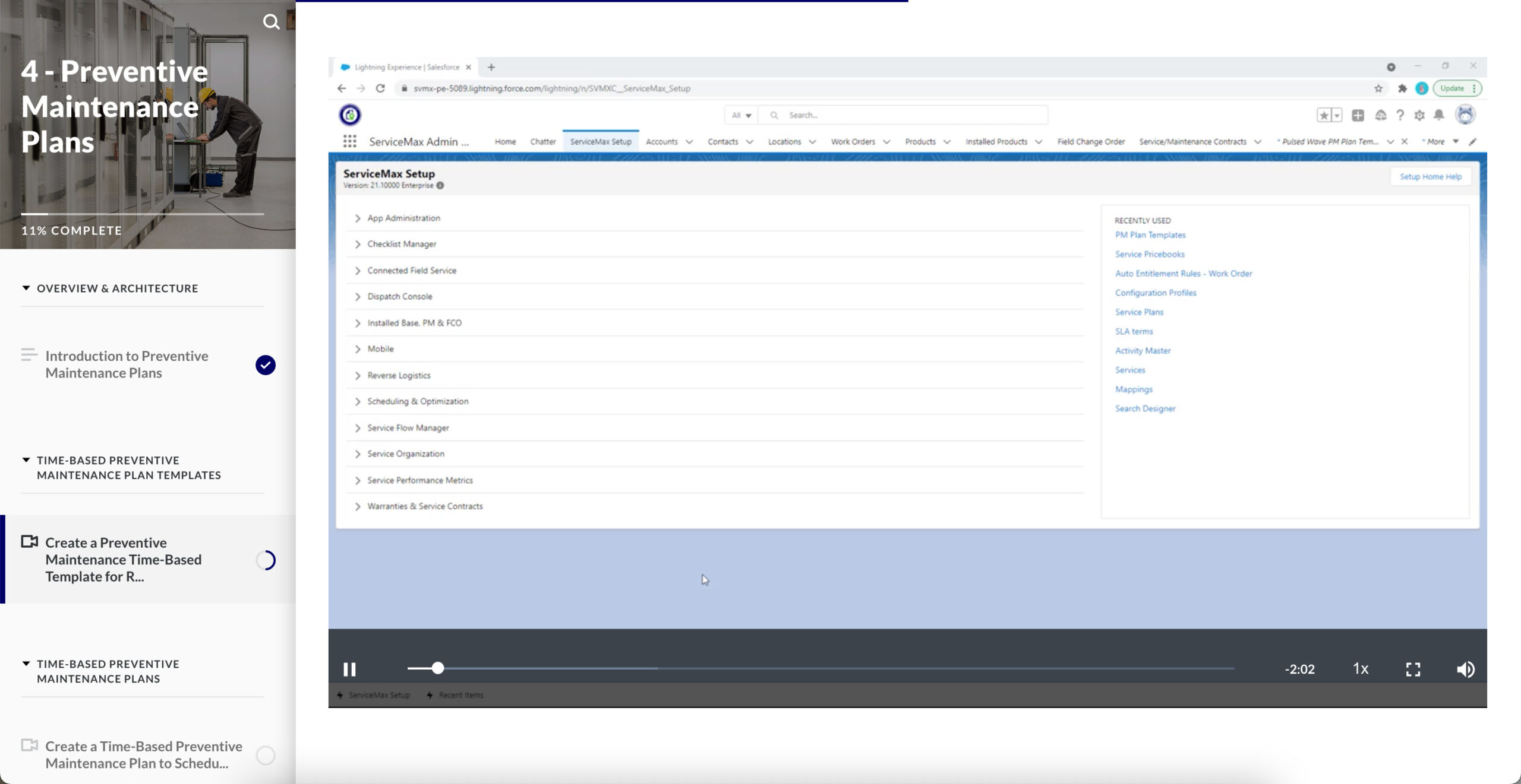 ServiceMax Online Certification Module